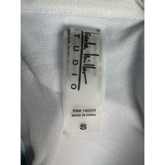 New Nicole Miller Studio Tiered Blue Ruffle Tankini Top Small - Picture 5 of 6